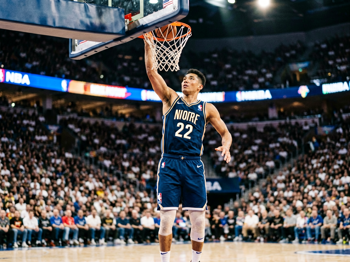 NBA篮球比赛现场扣篮瞬间
